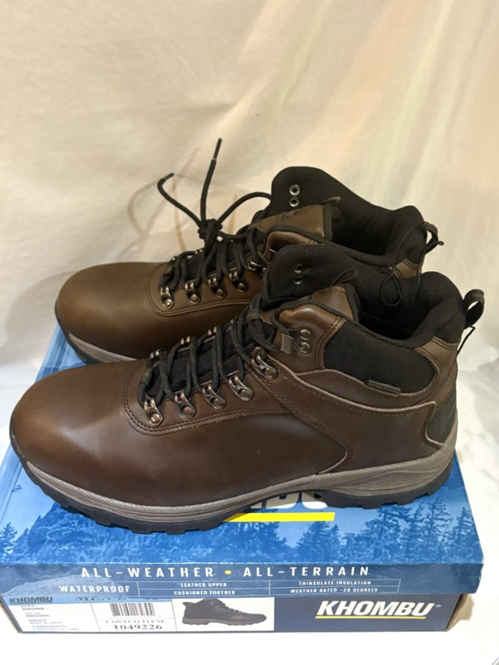 Khombu Ravine Waterproof All Weather All Terrain Leather Boots NIB Men Size 13